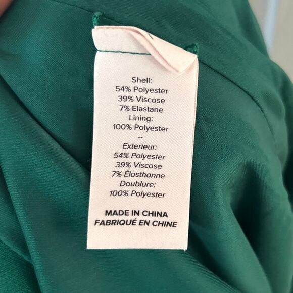 Cinq a Sept Kelly Green One Shoulder Ruffle Hem Mini Sheath Dress - Picture 4 of 7